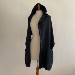 Gary Graham Baby Alpaca Hooded Cardigan Poncho NWOT
